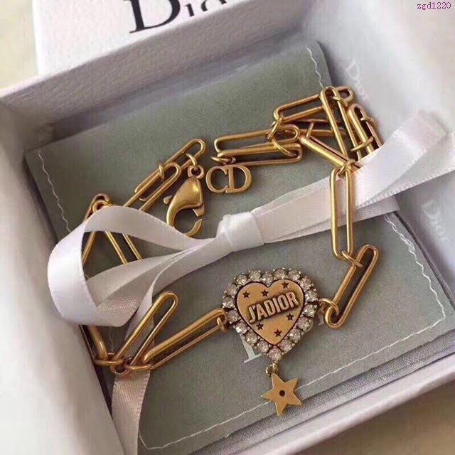 Dior飾品 迪奧經典熱銷款復古金色項鏈  zgd1220