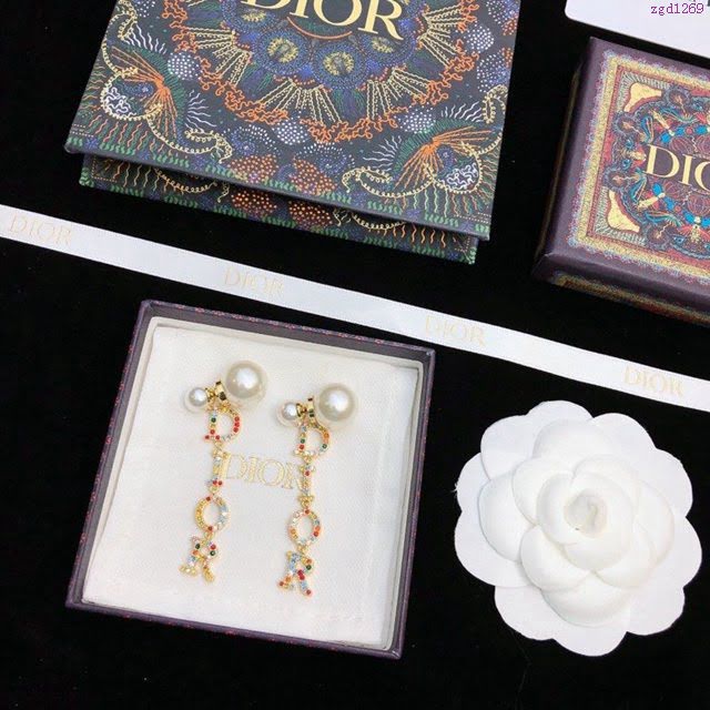 Dior飾品 迪奧經典熱銷款字母耳環 耳飾  zgd1269