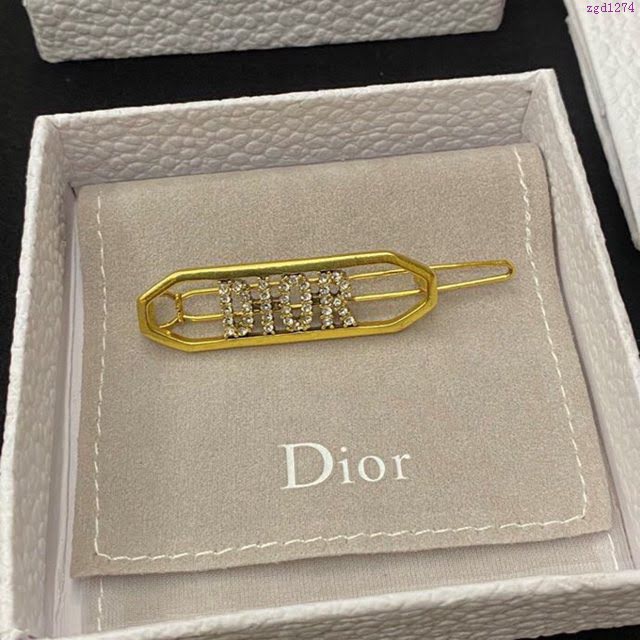Dior飾品 迪奧經典熱銷款字母滿鑽髮夾  zgd1274