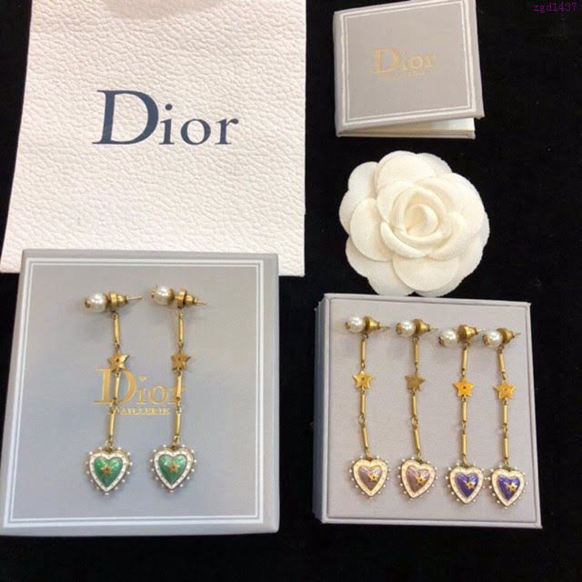 Dior飾品 迪奧經典熱銷款蜜蜂CD桃心愛心耳釘耳環  zgd1437