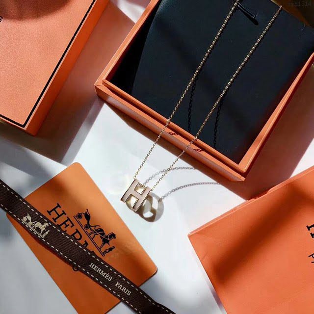 Hermes首飾品 愛馬仕H白色琺瑯項鏈 Hermess925純銀女項鏈  zgh1514