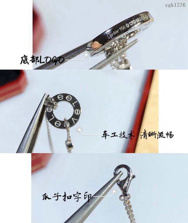 Cartier飾品 925純銀 卡地亞經典LOVE雙面圓餅手鏈 Cartier純銀手鏈  zgk1276
