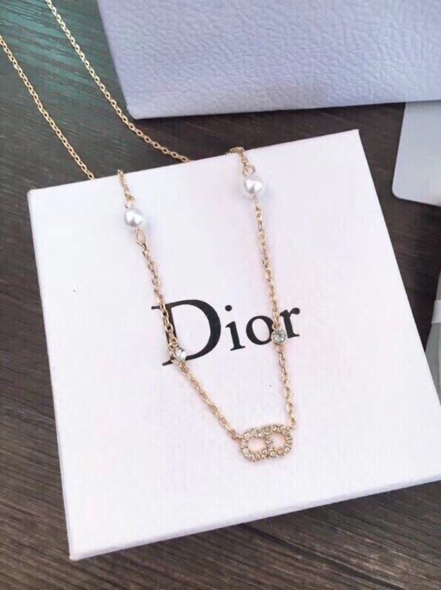 Dior新款飾品 迪奧CD項鏈 Dior珍珠鎖骨  zglv1948