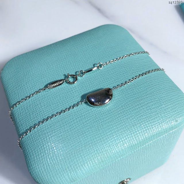 Tiffany純銀飾品 蒂芙尼女士專櫃爆款豆豆項鏈 Tiffany正反面雙帶925純銀項鏈  zgt1593