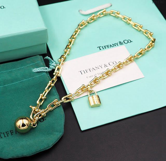 Tiffany純銀飾品 蒂芙尼女士專櫃爆款HardWear環扣手鏈項鏈 Tiffany雙層手鏈  zgt1787