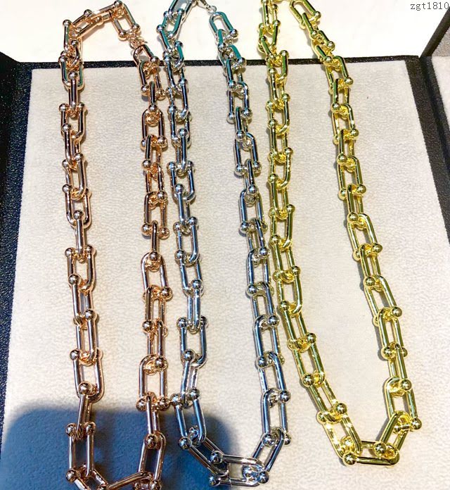 Tiffany飾品 蒂芙尼女士專櫃爆款HardWear關節U型鏈環項鏈  zgt1810