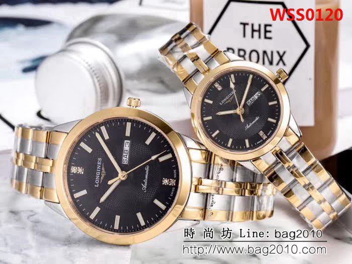 LONGINES浪琴 熱賣款 石英機芯 精品情侶對表 WSS0120