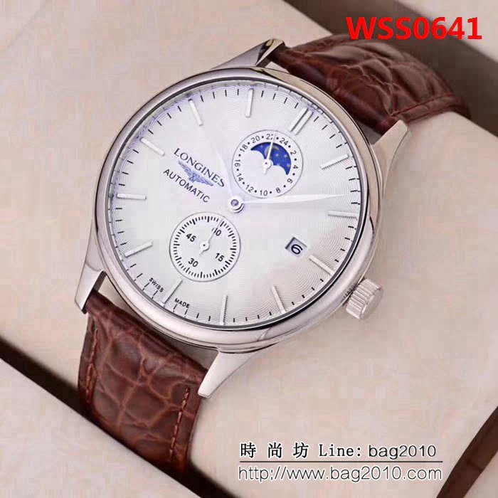 LONGINES浪琴 紳士風格 全自動機械精品男士腕表 WSS0641