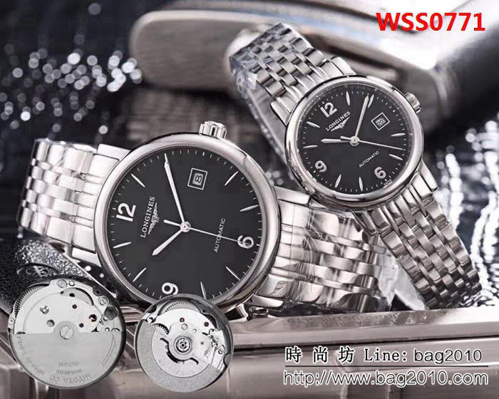LONGINES浪琴 全自動機械 情侶對表 WSS0771