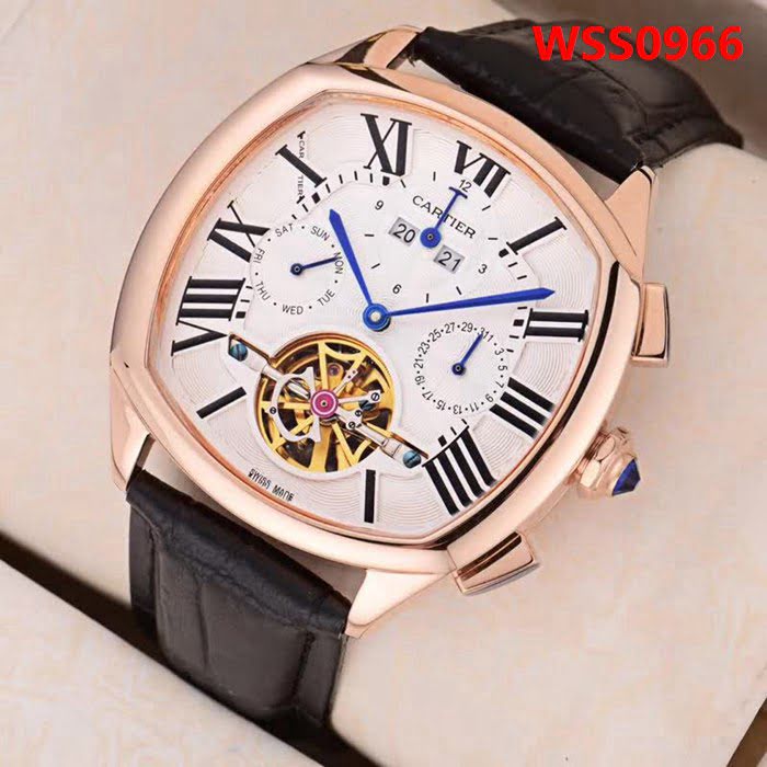 CARTIER卡地亞 新品上市 多功能 精品男士腕表 WSS0966