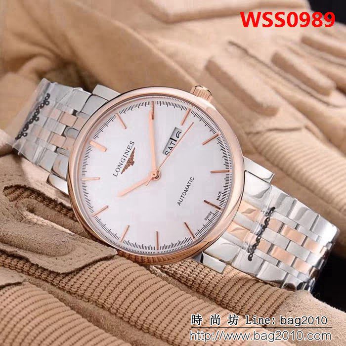 LONGINES浪琴 經典大三針 全自動機械 精品男士腕表 WSS0989