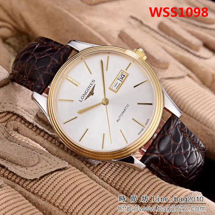 LONGINES浪琴 經典大三針 全自動機械 精品男士腕表 WSS1098