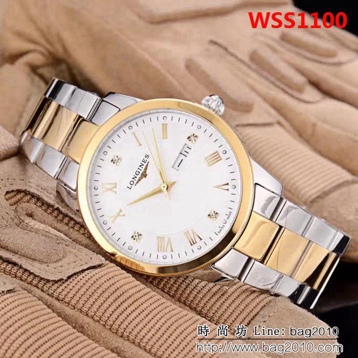 LONGINES浪琴 復古系列 經典大三針 全自動機械精品男士腕表 WSS1100