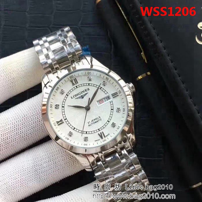 LONGINES浪琴 全自動機械 時尚商務男士腕表 WSS1206