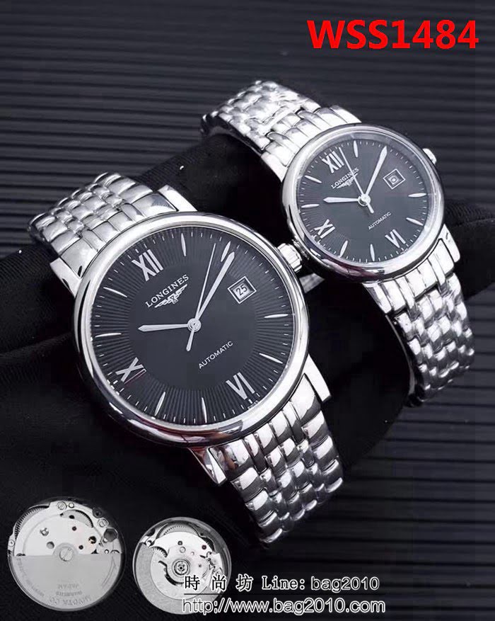 LONGINES浪琴 經典瑰麗 情侶機械對表 WSS1484