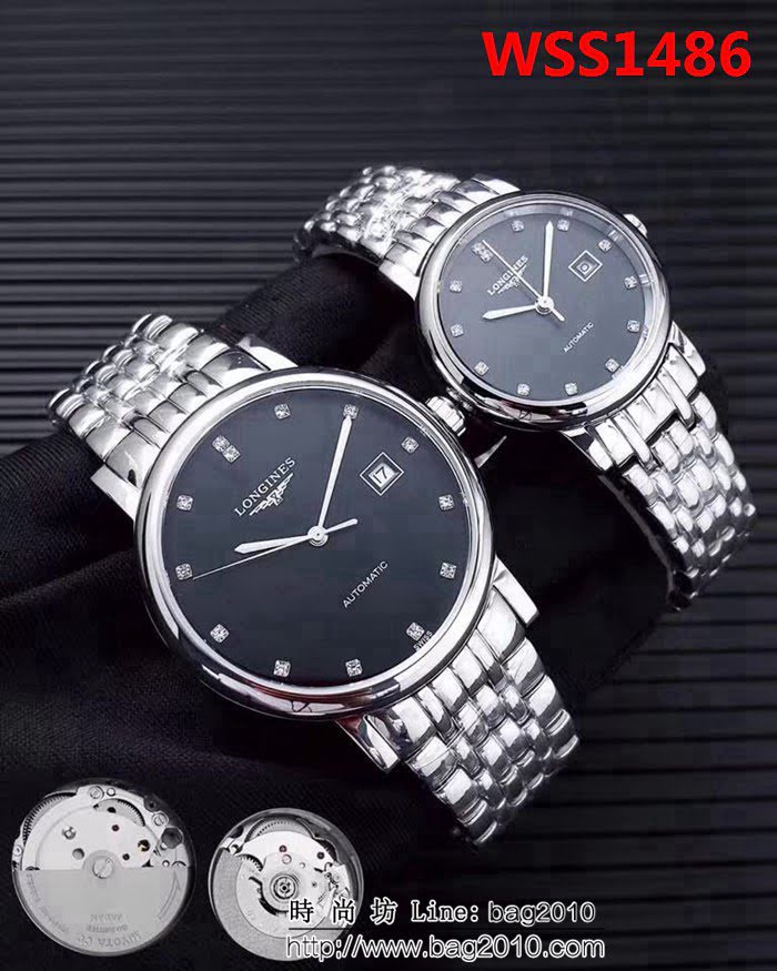 LONGINES浪琴 經典瑰麗 情侶機械對表 WSS1486