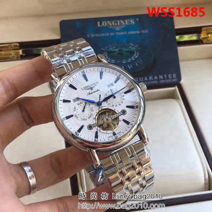LONGINES浪琴 獨家首發多功能新款 精品男士腕表 WSS1685