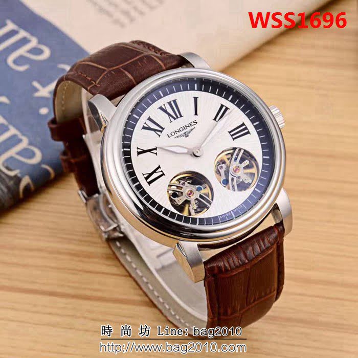 LONGINES浪琴 新品上市恒動雙飛輪 精品男士腕表 WSS1696