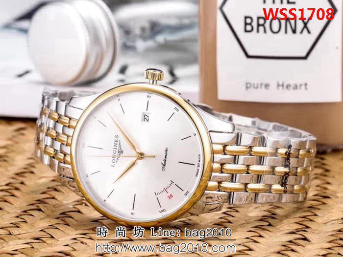 LONGINES浪琴 經典大三針 全自動機械 精品男士腕表 WSS1708