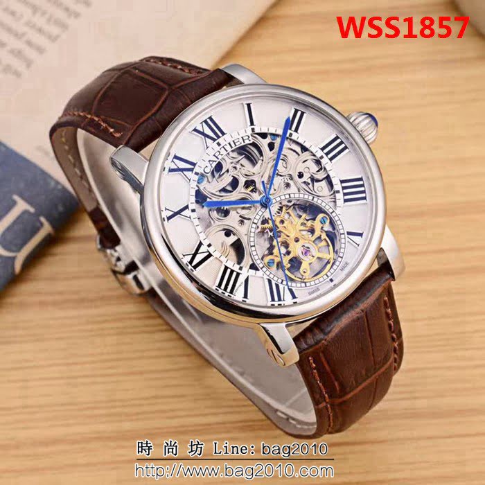 CARTIER卡地亞 經典款式最新鏤空 精品男士腕表 WSS1857