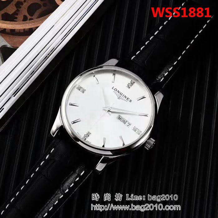LONGINES浪琴 藍寶石玻璃 防水男士腕表 WSS1881