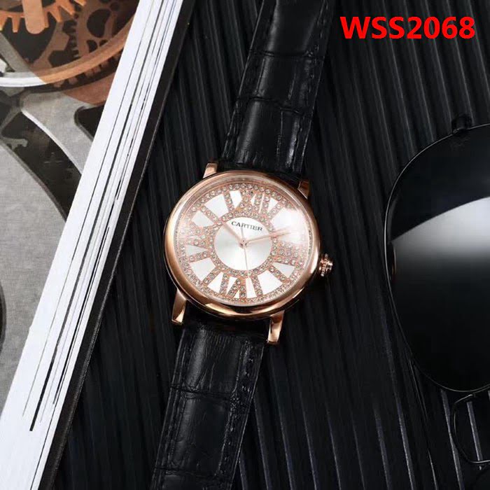 CARTIER卡地亞 高級藍寶玻璃 石英機芯女士腕表  WSS2068