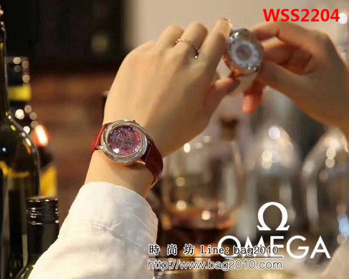 歐米茄OMEGA 時尚水鑽 女士石英腕表 WSS2204
