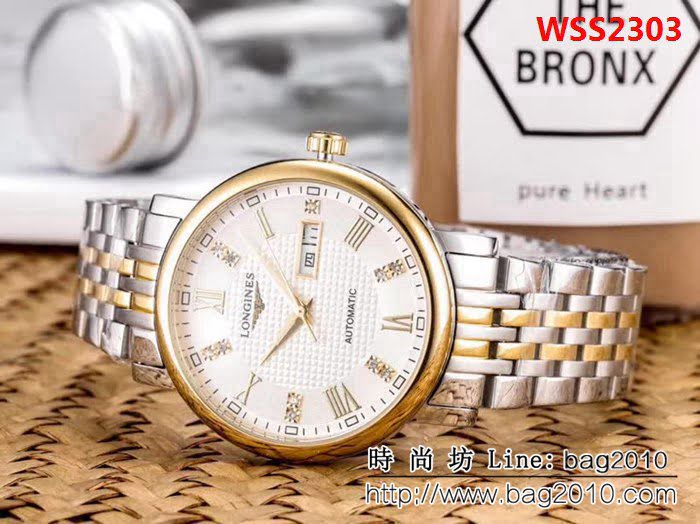 LONGINES浪琴 經典大三針 全自動機械 精品男士腕表 WSS2303