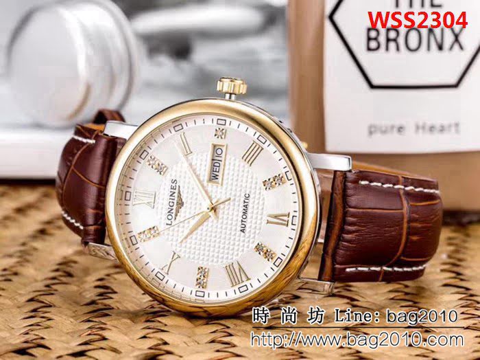 LONGINES浪琴 經典大三針 全自動機械 精品男士腕表 WSS2304