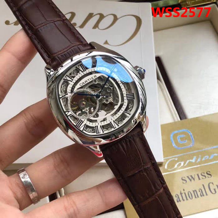 CARTIER卡地亞 最新設計鏤空新品 精品男士腕表 WSS2577
