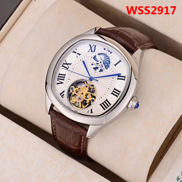 CARTIER卡地亞 熱賣經典休閒大飛輪 精品男士腕表 WSS2917