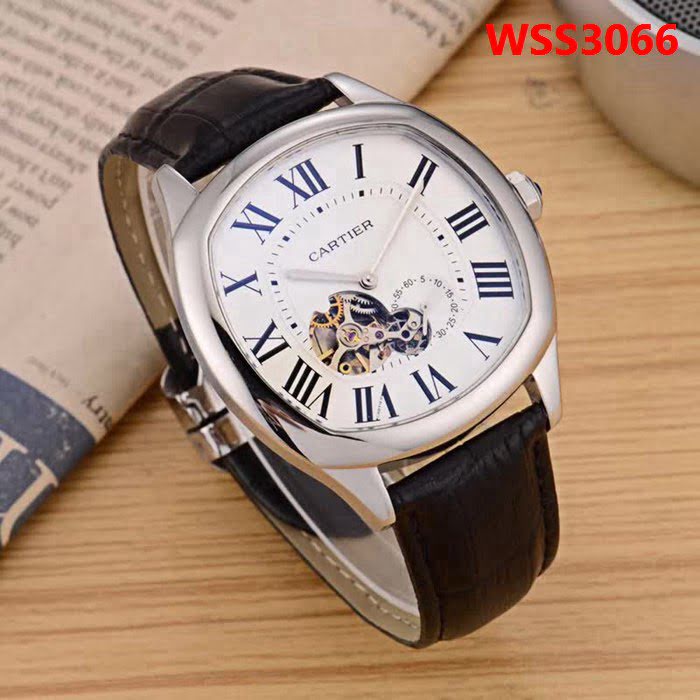 CARTIER卡地亞 最新鏤空新品 時尚高端精品男士腕表 WSS3066