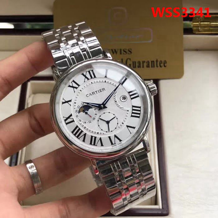 CARTIER卡地亞 時尚精品 深度防水高品質男士腕表 WSS3341
