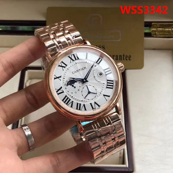 CARTIER卡地亞 時尚精品 深度防水高品質男士腕表 WSS3342