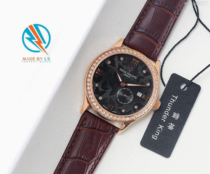百達翡麗PATEK PHILPPE LS精品 新款 進口全自動機械機芯 316精鋼表殼 小牛皮錶帶 高端情侶對表  wssb3627
