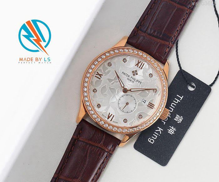 百達翡麗PATEK PHILPPE LS精品 新款 進口全自動機械機芯 316精鋼表殼 小牛皮錶帶 高端情侶對表  wssb3628