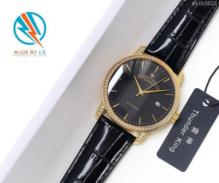 江詩丹頓 Vacheron Constantin LS精品 2018新款 進口9015機芯 小牛皮原裝蝴蝶扣 超強防水 高檔男士腕表  wssb3633