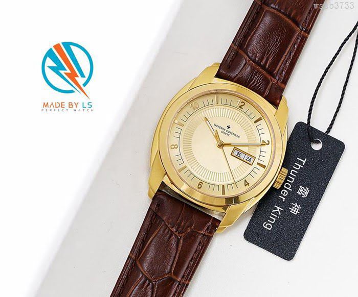江詩丹頓 Vacheron Constantin LS精品 最新款 簡約型三針雙曆錶盤 全自動機械機芯 深度防水 男士腕表 夏季潛水專用表  wssb3733