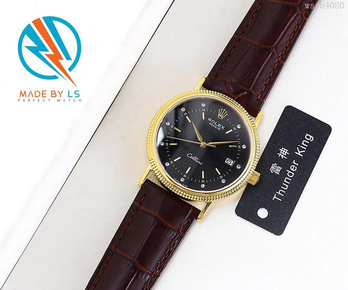 ROLEX勞力士 至尊名表 切利尼系列 904L鋼質表殼 進口超薄9015機芯 透底 防水 高檔男士腕表  wssb4080