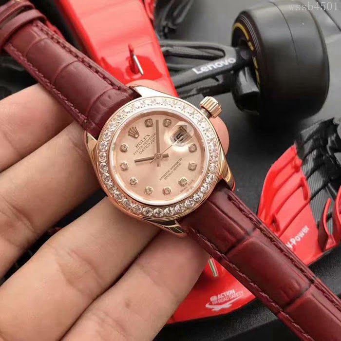 ROLEX勞力士 最新上市 Rolex淑女系列 珍珠貝母錶盤 環繞璀璨鑽石 進口6t51機芯 深度防水 女士腕表  wssb4501