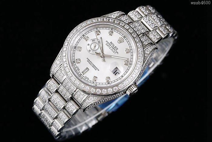 ROLEX勞力士 特別推薦新款 勞力士滿天星鑲鑽系列 電鍍18K金土豪金 純手工四爪鑲鑽 全自動機械表 高檔男表  wssb4600