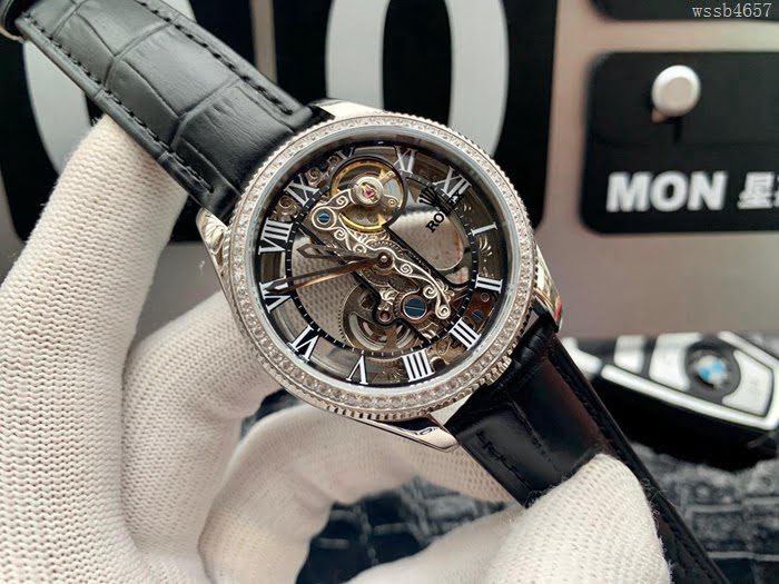 ROLEX勞力士 尊貴紳士 兩針鏤空 316精鋼針扣 自動機械 潮男腕表  wssb4657