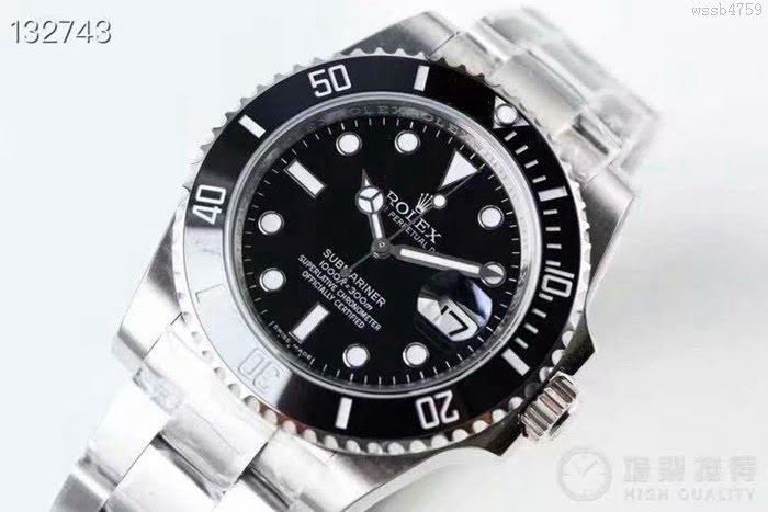 ROLEX勞力士 潛艇潛航者系列 116610綠水鬼 綠鬼v8版 原裝瑞士2836自動機械機芯 冰藍色超亮夜光 超強防水 高檔男士腕表  wssb4759