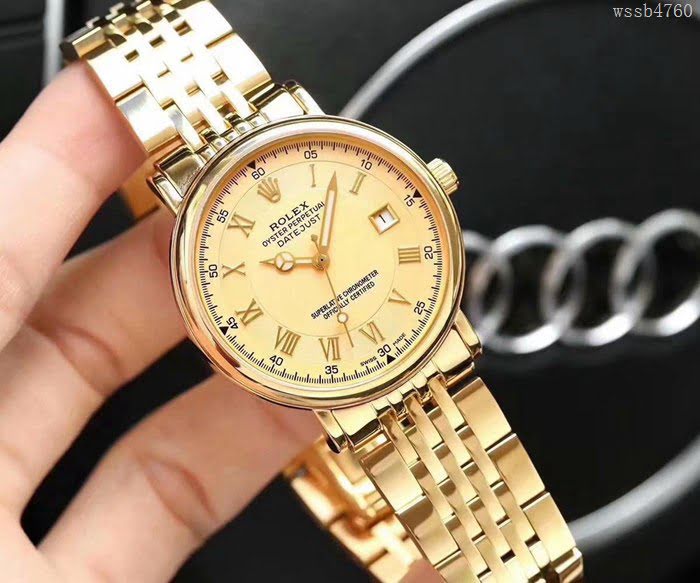 ROLEX勞力士 最新經典羅馬字面 男裝鋼帶 進口全自動機械 男士腕表 30米防水  wssb4760