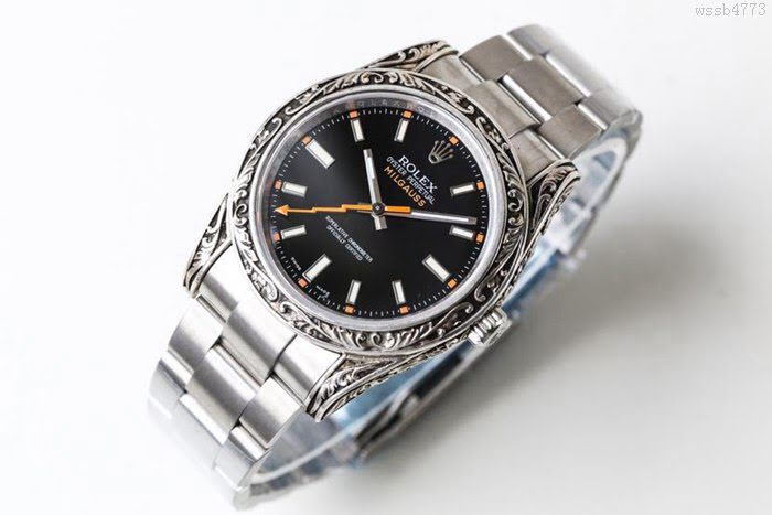 ROLEX勞力士 新品上市 N9最新力作 雕刻手工 純銀殼套 瑞士ETA2824自動上旋機芯 超強防水 鱷魚皮錶帶 高檔男士腕表  wssb4773