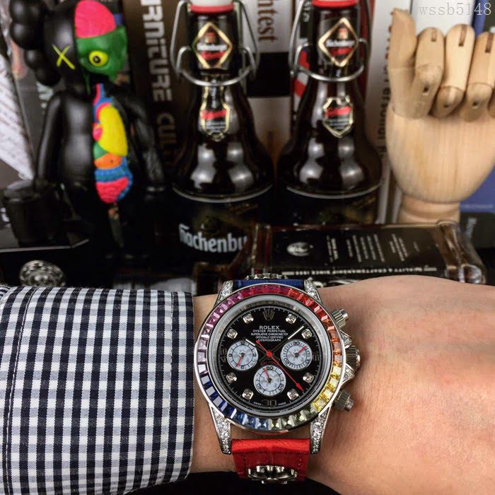 ROLEX勞力士 迪通拿 限量紀念版 佛羅倫斯克羅心錶帶 藍光鍍膜鏡面 奢華彩鑽圈口 男士腕表  wssb5148