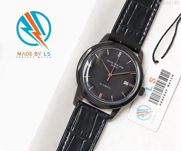 百達翡麗PATEK PHILPPE LS精品 2019春夏季新款 簡約時尚 9015全自動機芯 經典黑 超薄 高檔男士腕表  wssb5192