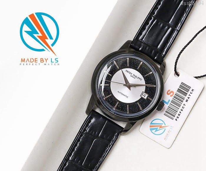 百達翡麗PATEK PHILPPE LS精品 2019春夏季新款 簡約時尚 9015全自動機芯 經典黑 超薄 高檔男士腕表  wssb5194