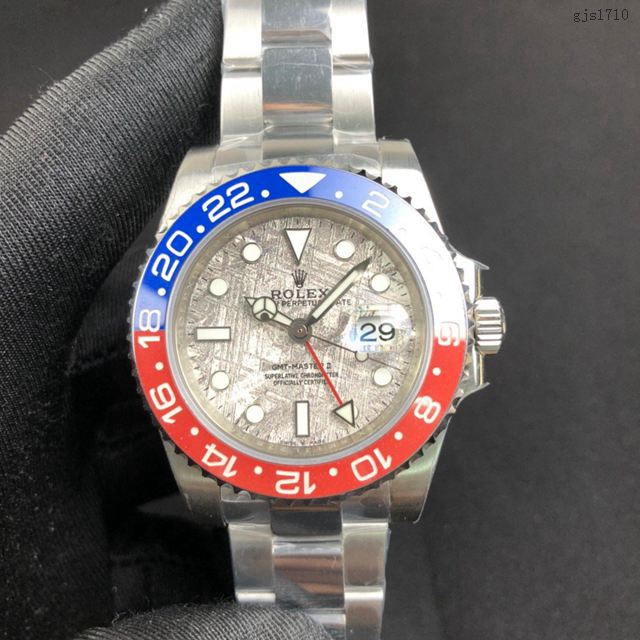 勞力士複刻手錶 Rolex格林尼治ll男士腕表 隕石面真 陶瓷表圈  gjs1710