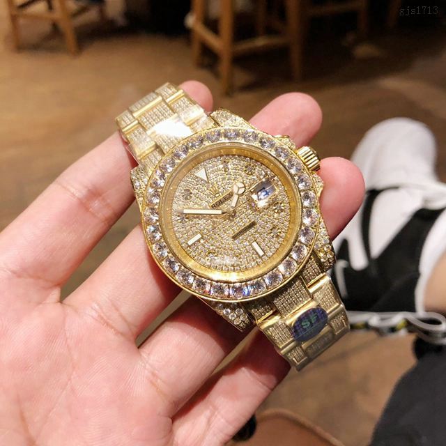 勞力士複刻手錶 116610 RolexSubmariner白金滿鑽系列機械男表 勞力士滿鑽系列男士腕表  gjs1713
